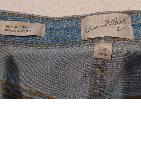Universal Thread Women's Blue Jeans High Rise Skinny Size 8/29R - Picture 2 of 6